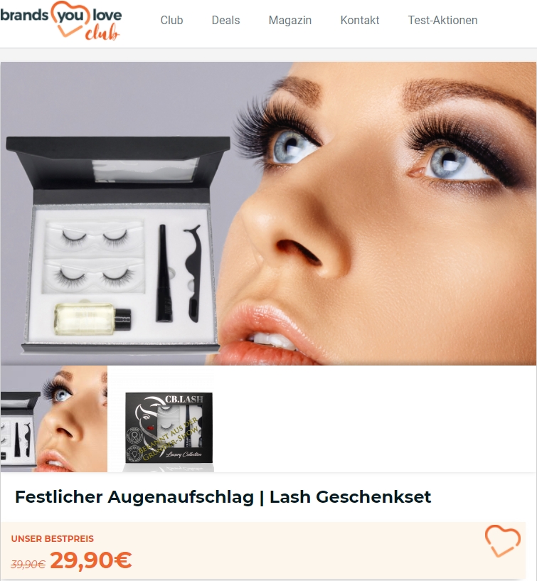 Shopping-Deal mit club.brandsyoulove.de Festlicher Augenaufschlag | Lash Geschenkset